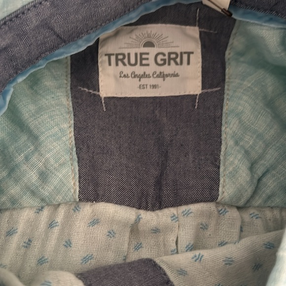 NWT! True Grit Men's Baja Short Sleeve 2 Pocket Button Down Shirt Cotton Sky - Picture 9 of 9